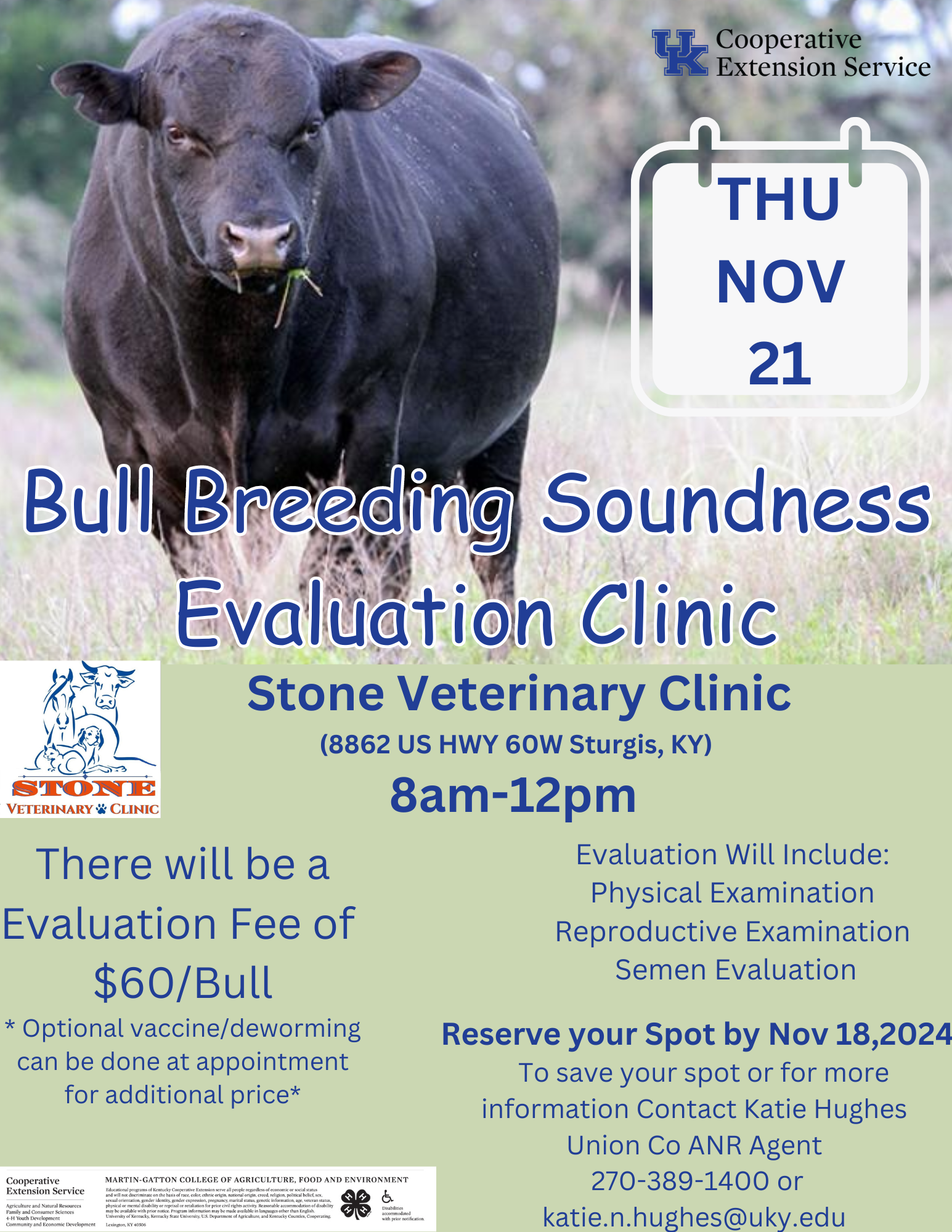 Bull Breeding Soundness Evaluation Clinic