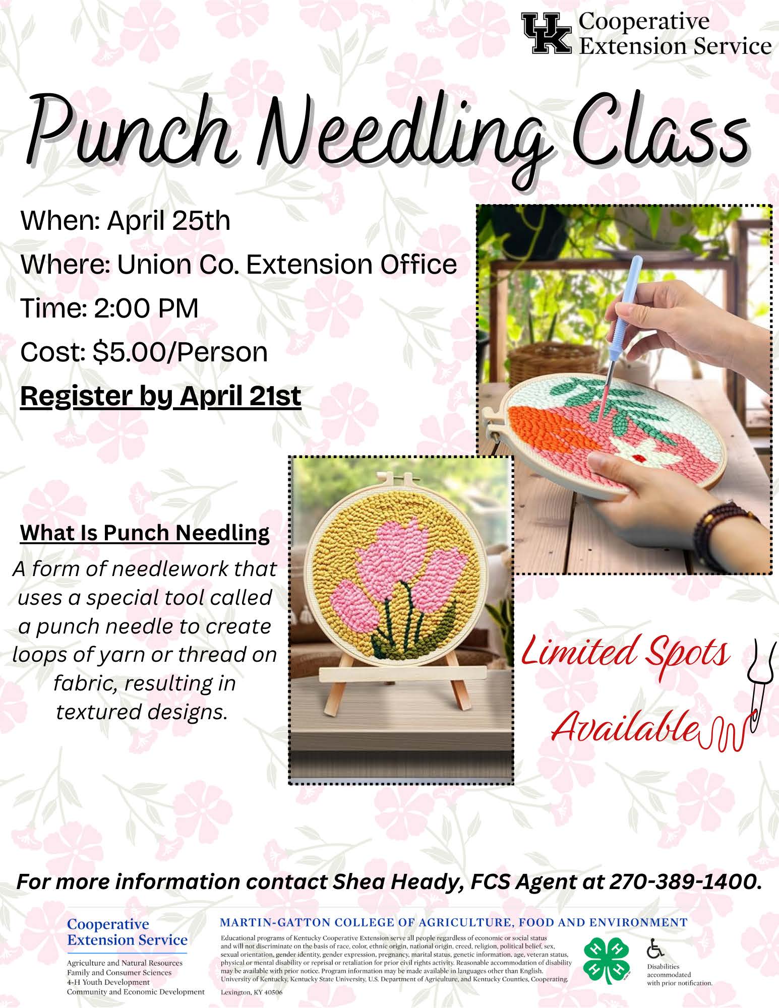 person doing punch needling