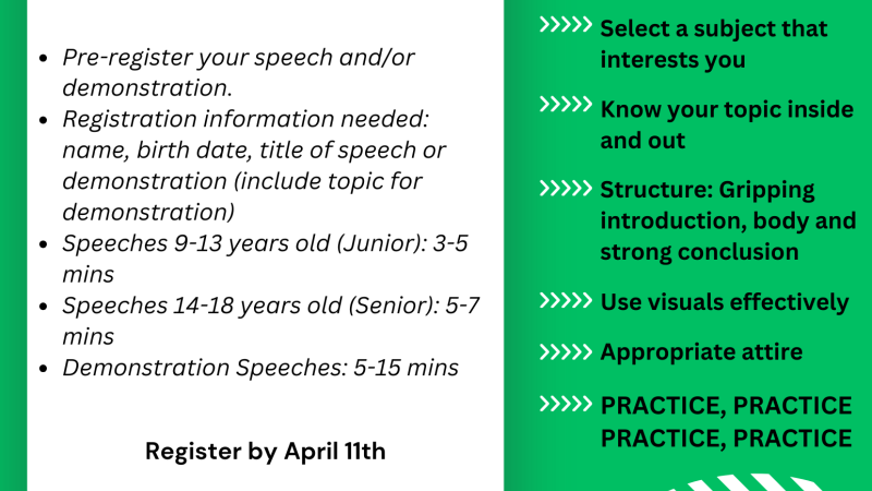 green,flyer,speech,demonstration,date,time